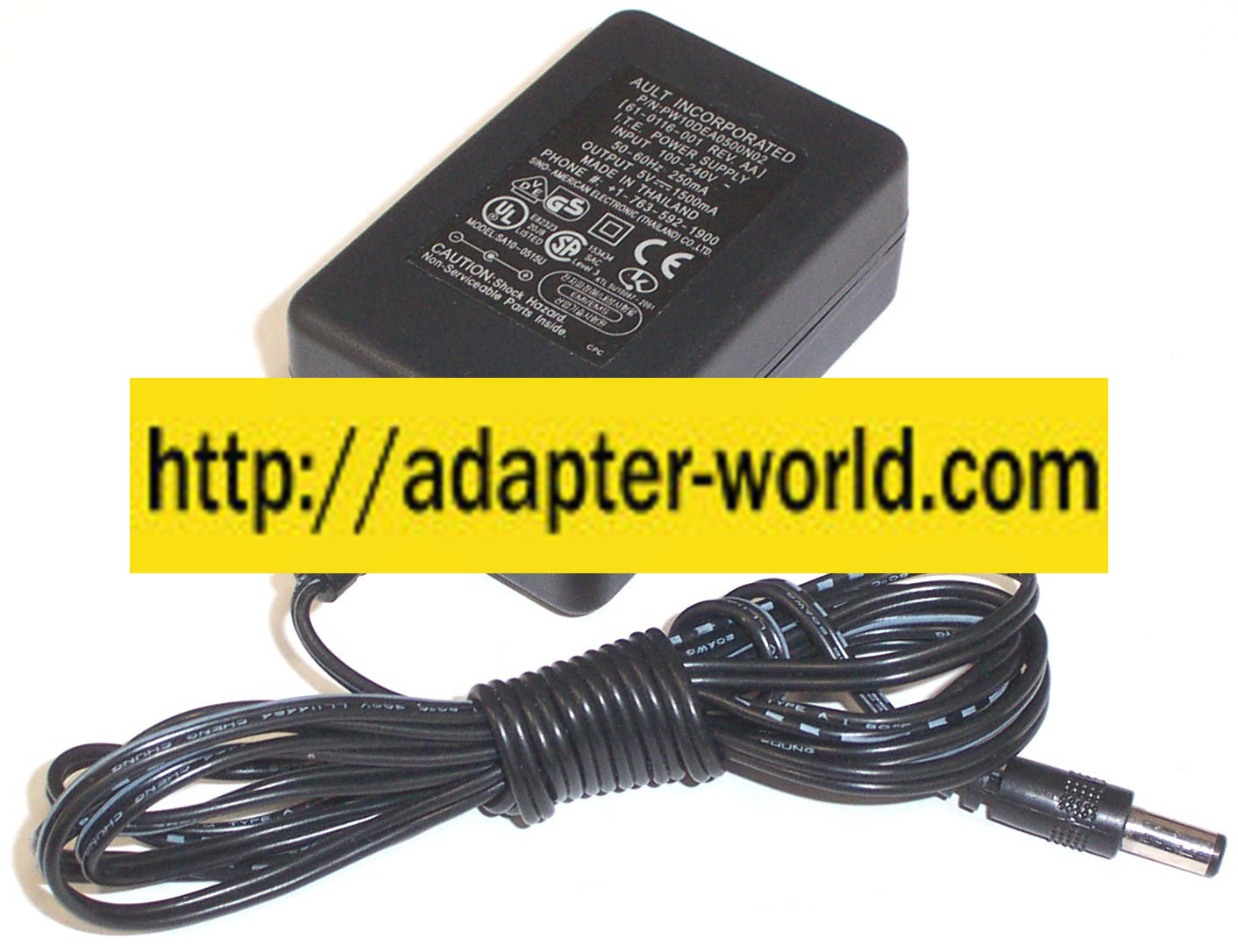 Ault PW10DEA0500N02 AC Adapter 5V 1.5A -( ) New Power Supply